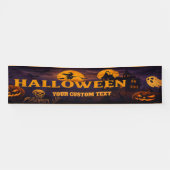 Retro Halloween Banner - Skulls & Ghosts Spuk! (Horizontal)