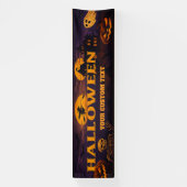 Retro Halloween Banner - Skulls & Ghosts Spuk! (Vertikal)
