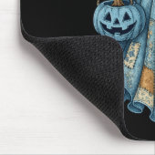 Retro Halloween Blue Denim Ghost Fall Pumpkin Spoo Mousepad (Ecke)