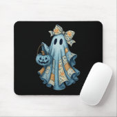 Retro Halloween Blue Denim Ghost Fall Pumpkin Spoo Mousepad (Mit Mouse)