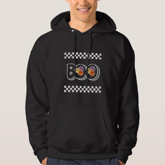 Retro Halloween Boo Niedlich Hoodie (Vorderseite)