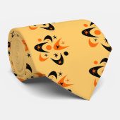 Retro Halloween Boomerangs Krawatte (Gerollt)