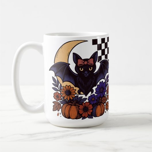 Retro Halloween-Boot mit mondgotischer Ästhetik Kaffeetasse (Links)