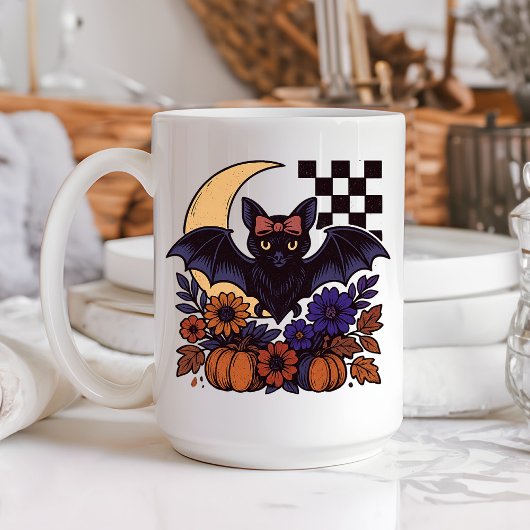 Retro Halloween-Boot mit mondgotischer Ästhetik Kaffeetasse