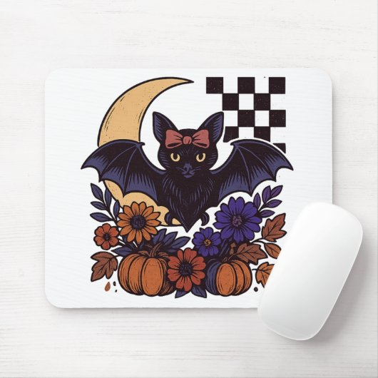 Retro Halloween-Boot mit mondgotischer Ästhetik Mousepad (Mit Mouse)