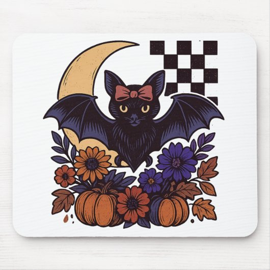 Retro Halloween-Boot mit mondgotischer Ästhetik Mousepad (Vorne)