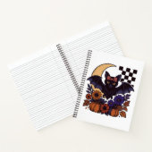 Retro Halloween-Boot mit mondgotischer Ästhetik Notizblock (Innenseite)