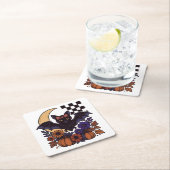 Retro Halloween-Boot mit mondgotischer Ästhetik Rechteckiger Pappuntersetzer (Vor Ort)