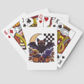 Retro Halloween-Boot mit mondgotischer Ästhetik Spielkarten (Rückseite)