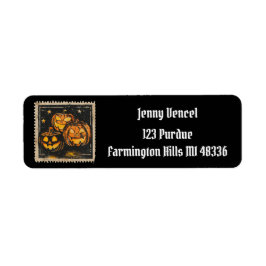 Retro Halloween Briefmarke Spooky Jahreszeit