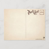 Retro Halloween Broom Hexenkarte Postkarte (Rückseite)