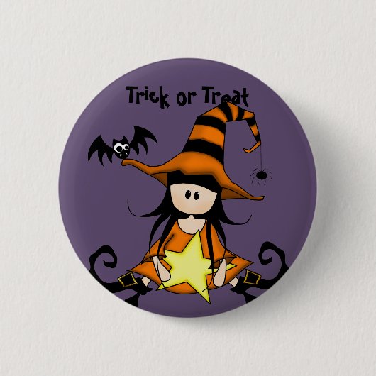Retro Halloween Button (Vorderseite)