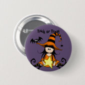Retro Halloween Button (Vorne & Hinten)
