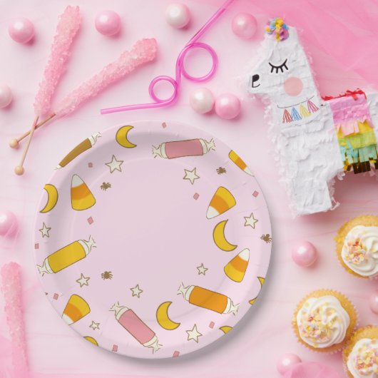 Retro Halloween Candy Classics Party (Pink) Pappteller (Party)
