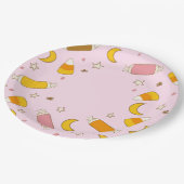 Retro Halloween Candy Classics Party (Pink) Pappteller (Schrägansicht)