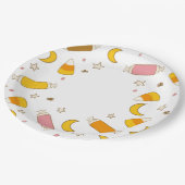 Retro Halloween Candy Classics Party (weiß) Pappteller (Schrägansicht)