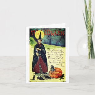 Retro Halloween Card Karte