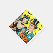 Retro Halloween Comic Serviette (Ecke)