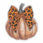 Retro Halloween Coquette Bow Pumpkin Spooky Fall Aufkleber (Vorderseite)