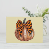 Retro Halloween Coquette Bow Pumpkin Spooky Fall Einladung (Stehend Vorderseite)