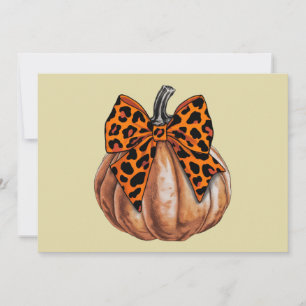 Retro Halloween Coquette Bow Pumpkin Spooky Fall Einladung