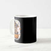 Retro Halloween Cow Pumpkin Fall Cow Erntedank Kaffeetasse (Vorderseite Links)