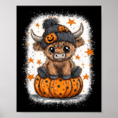 Retro Halloween Cow Pumpkin Fall Cow Erntedank Poster (Vorne)