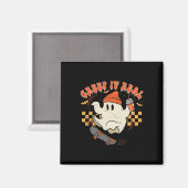 Retro Halloween Creep It Real Ghost Boy Fall Seaso Magnet (Vorderseite/Rückseite)