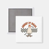 Retro Halloween Creep It Real Ghost Boy Fall Seaso Magnet (Vorderseite/Rückseite)