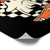Retro Halloween Creep It Real Ghost Boy Fall Seaso Poster (Ecke)
