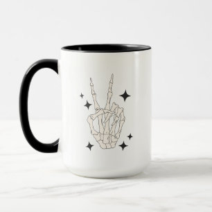 Retro Halloween Creep it Real Skeleton Tasse