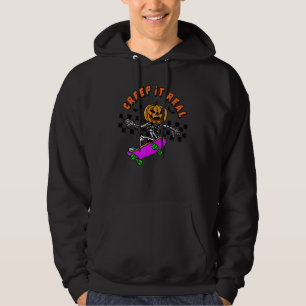 Retro Halloween Creep it Real Vintage Geist Hallow Hoodie
