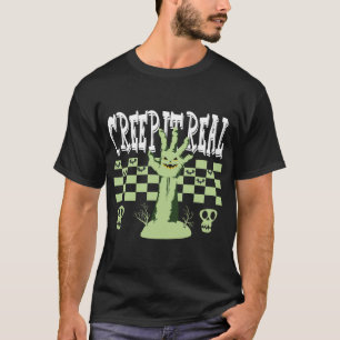 Retro Halloween Creep it Real Vintage Geist Hallow T-Shirt