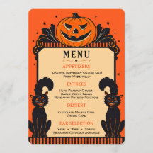 Retro-Halloween-Dekor-Stil Hochzeitsmenü