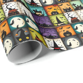 Retro Halloween: Ein Spooktacular aus dem Mittelal Geschenkpapier (Rolleneckpunkt)