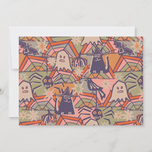 Retro Halloween Einladung (Vorderseite)