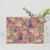 Retro Halloween Einladung (Stehend Vorderseite)