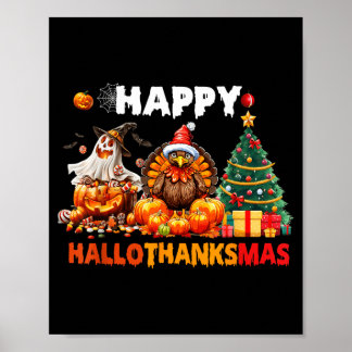 Retro Halloween Erntedankfest Weihnachten Froh Poster
