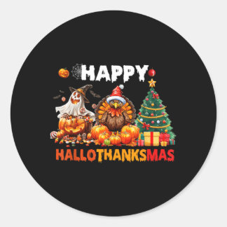 Retro Halloween Erntedankfest Weihnachten Froh Runder Aufkleber