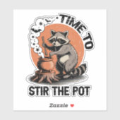 Retro Halloween Feral Time um den Pot zu umrühren Aufkleber (Blatt)