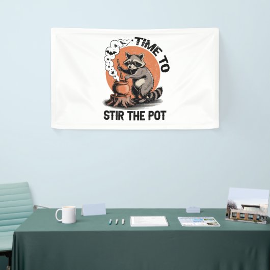Retro Halloween Feral Time um den Pot zu umrühren Banner (Messeveranstaltung)
