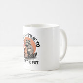 Retro Halloween Feral Time um den Pot zu umrühren Kaffeetasse (VorderseiteRechts)