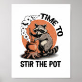 Retro Halloween Feral Time um den Pot zu umrühren Poster (Vorne)