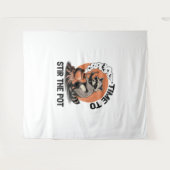 Retro Halloween Feral Time um den Pot zu umrühren Wandteppich (Vorderseite (Horizontal))