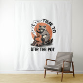 Retro Halloween Feral Time um den Pot zu umrühren Wandteppich (Beispiel)