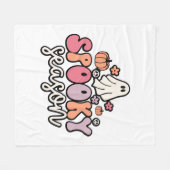 Retro Halloween Fleecedecke (Vorderseite (Horizontal))