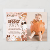 Retro Halloween Foto Einladung (Vorderseite)