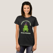Retro Halloween Frosch Pun fertig für H T-Shirt (Vorne ganz)
