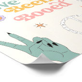 Retro Halloween Games Boo Neighbour Game Sign Poster (Ecke)