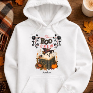 Retro Halloween-Geist Boo Crew Personalisiert Hoodie